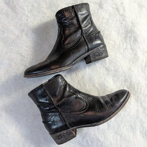 Frye Ray Seam Short Black Boot Women's 6.5